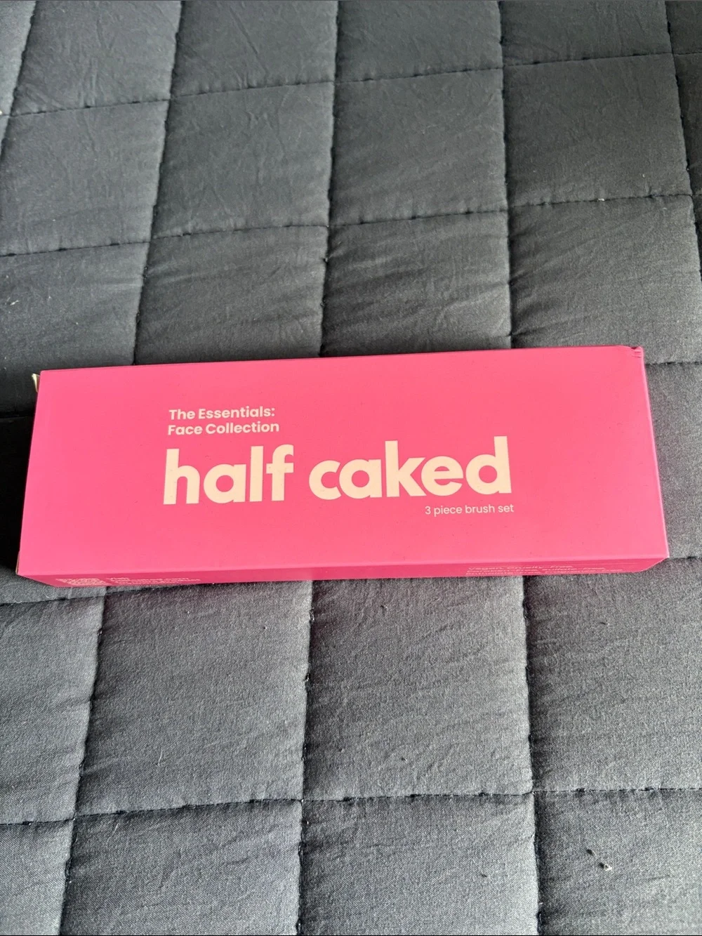 NWT half caked The Essentials: Face Collection Pink 3-Piece Brush Set never used